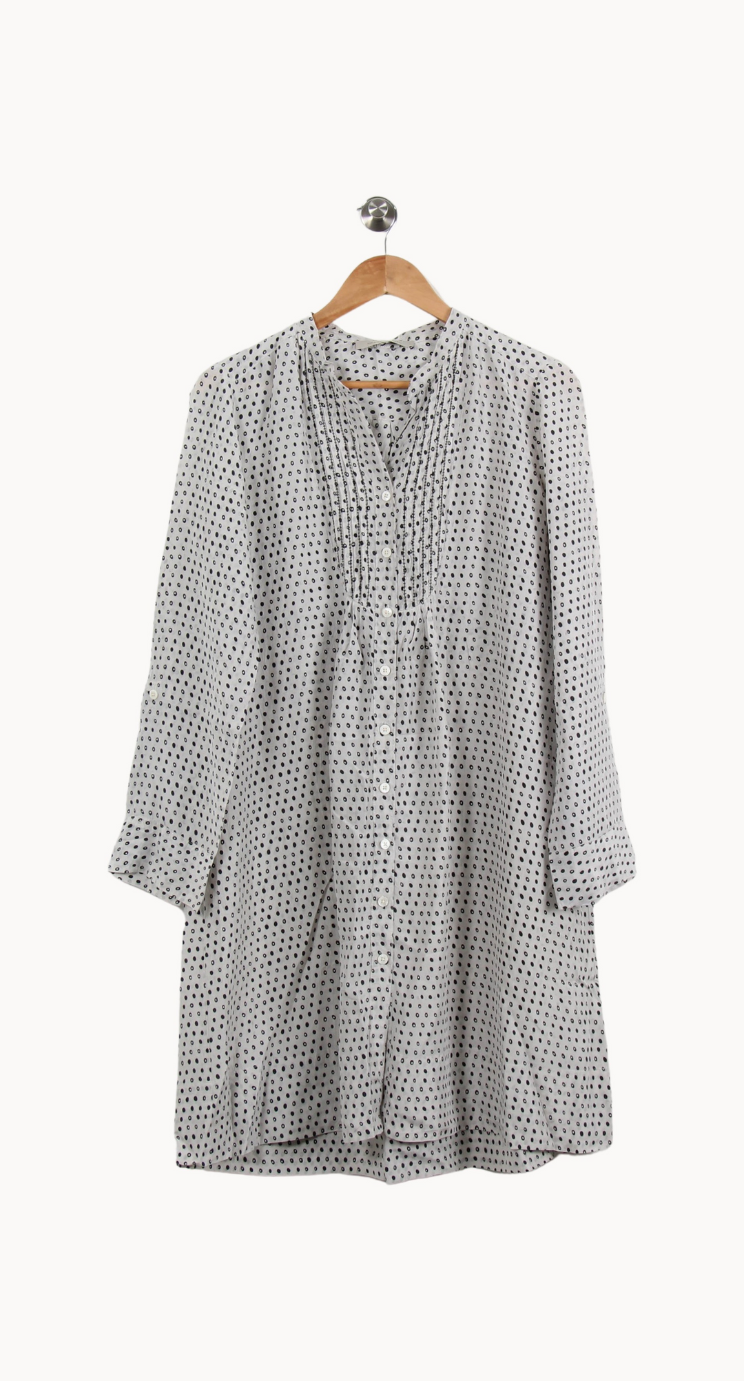 Robe Midi Blanche à Pois Noirs - Taille S/36 de la marque Gerard Darel | PARAD64348 - Vendu par Paradigme - Image 2