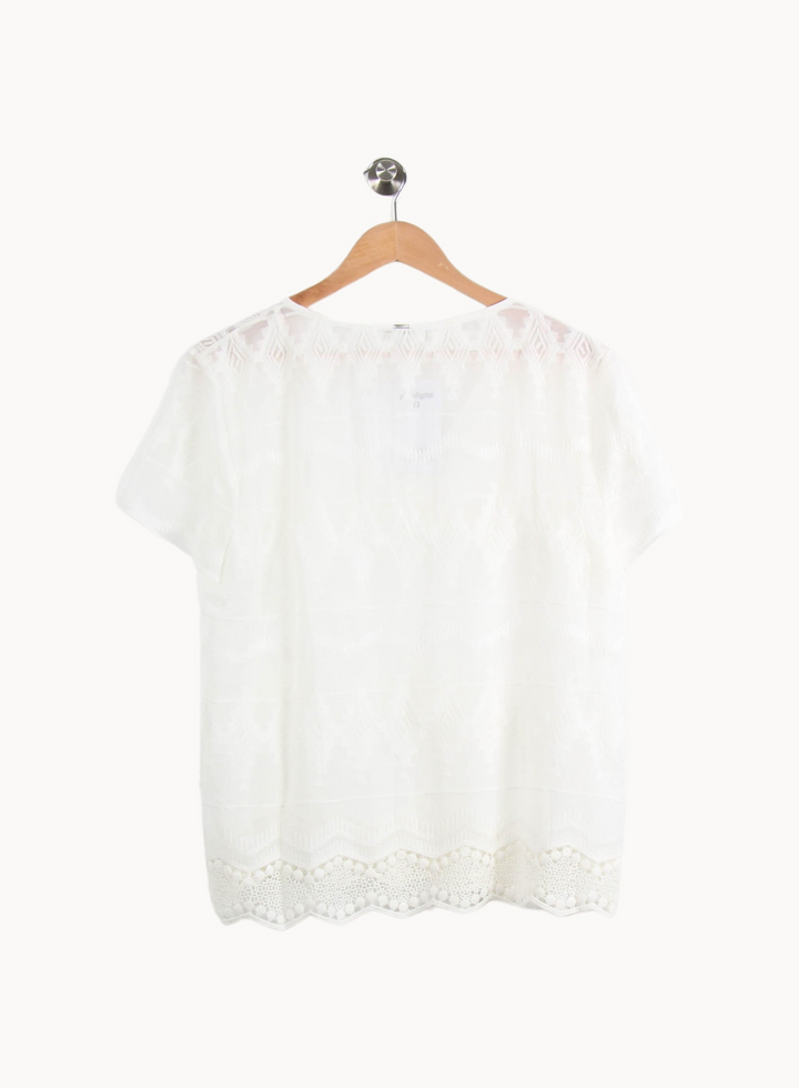 Blouse Blanche - Taille L/40 de la marque IKKS | PARAD66517 - Vendu par Paradigme - Image 4