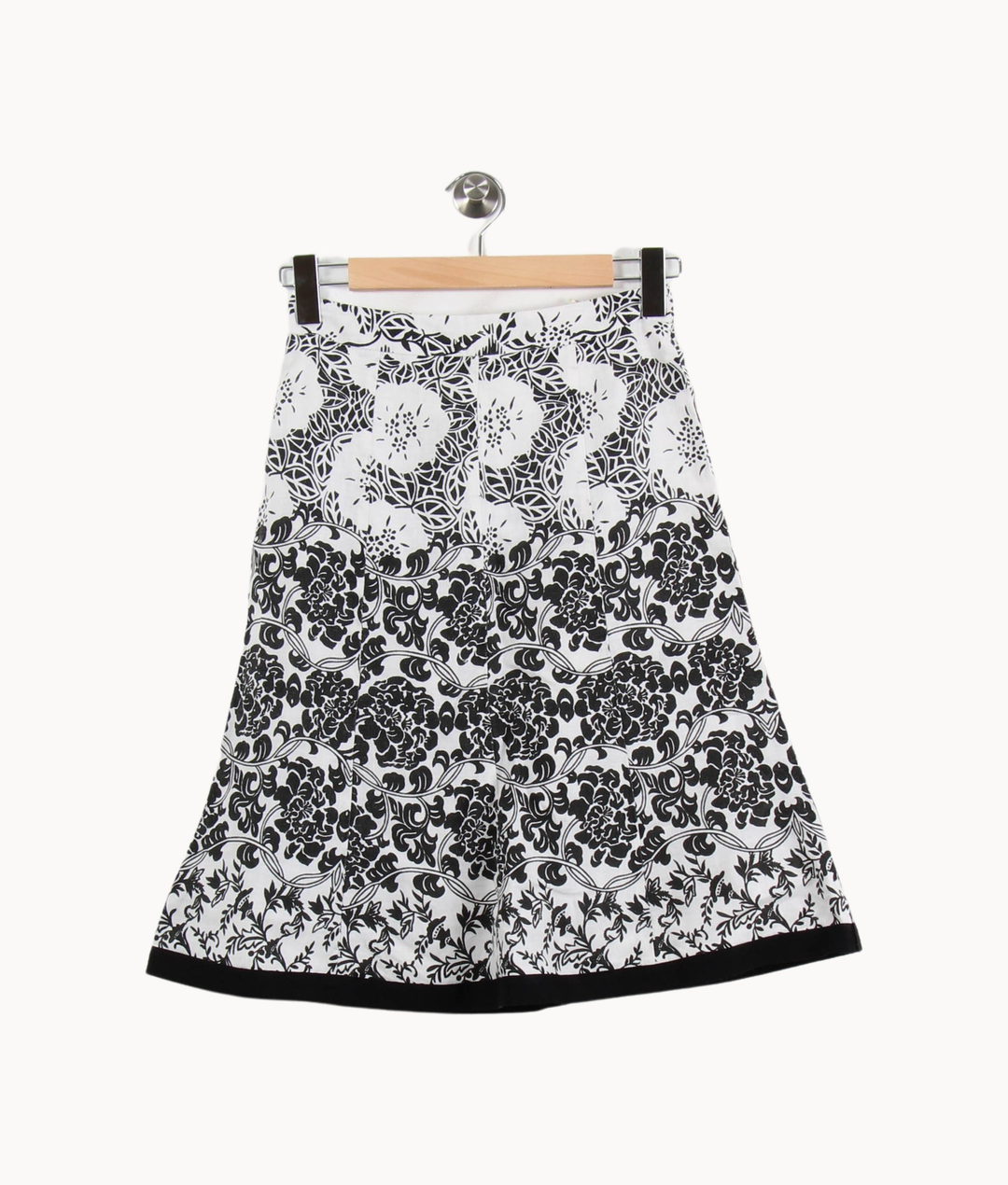 Jupe Midi Blanche et Noire - Taille XS/34 de la marque Caroll | PLY0788 - Vendu par Paradigme - Image 2
