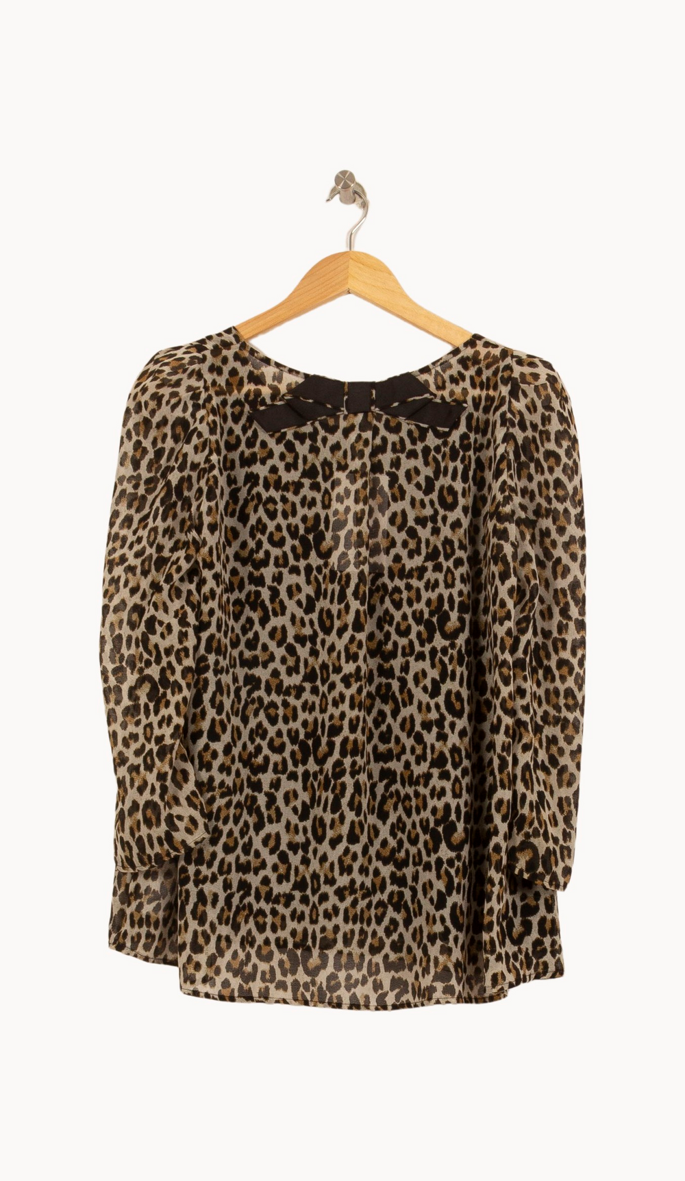 Blouse Léopard Beige et Noir - Taille M/38 de la marque Claudie Pierlot | PARAD44574 - Vendu par Paradigme - Image 4