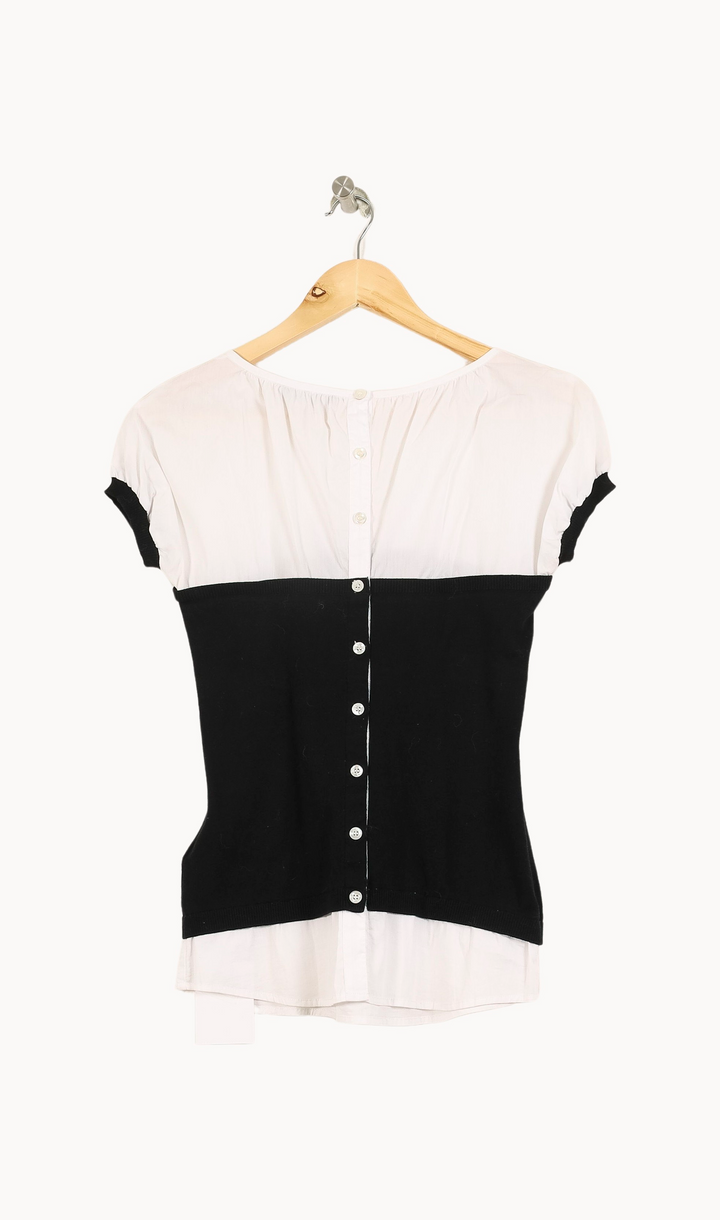 Blouse Blanche et Noire - Taille S/36 de la marque Liu Jo | PARAD69114 - Vendu par Paradigme - Image 4