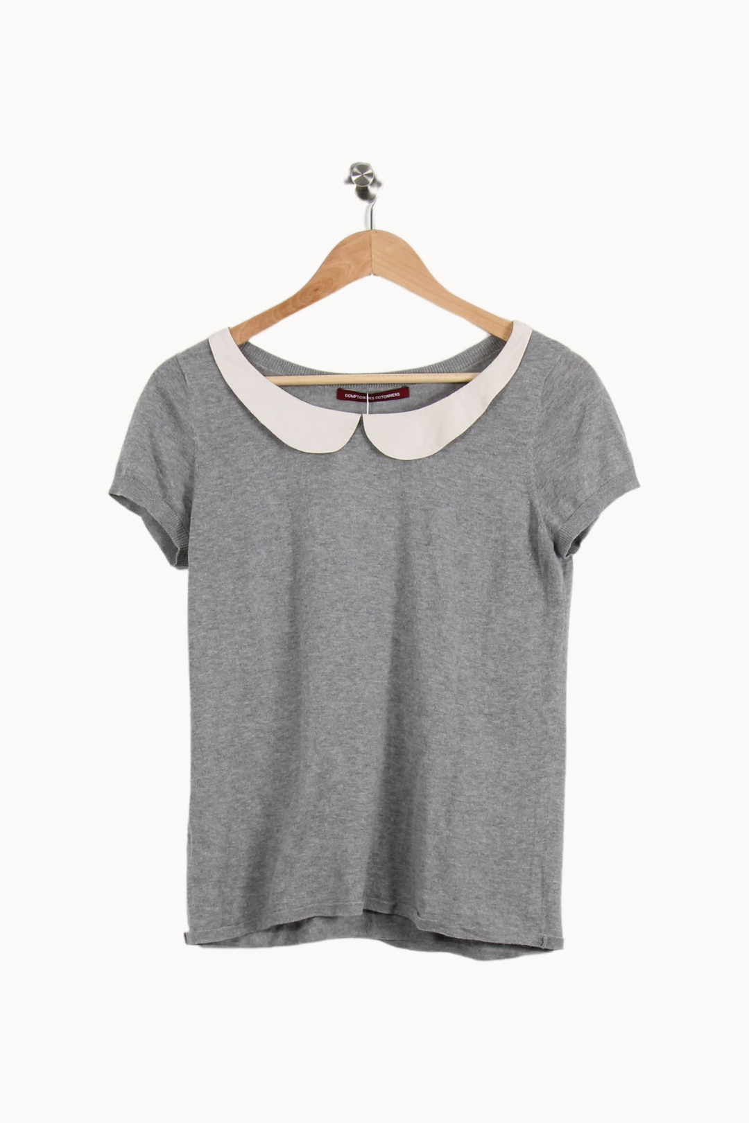 Tee-shirt Gris et Blanc - Taille M/38 de la marque Comptoir des Cotonniers | PARAD63410 - Vendu par Paradigme - Image 2