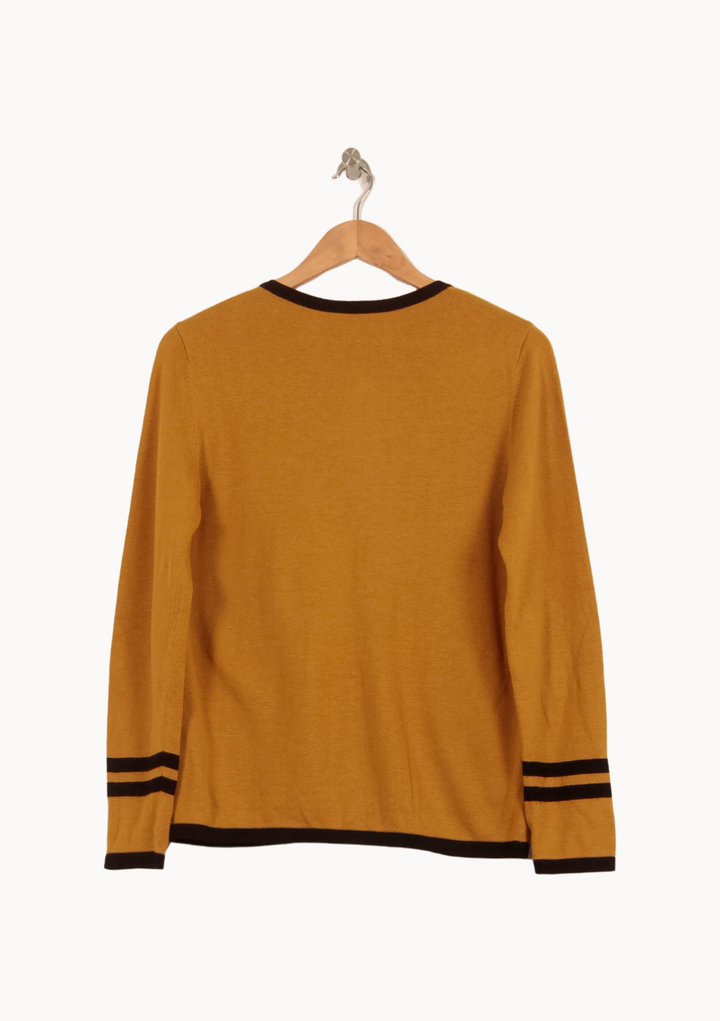Cardigan Jaune et Noir - Taille M/38 de la marque Claudie Pierlot | PARAD44583 - Vendu par Paradigme - Image 4