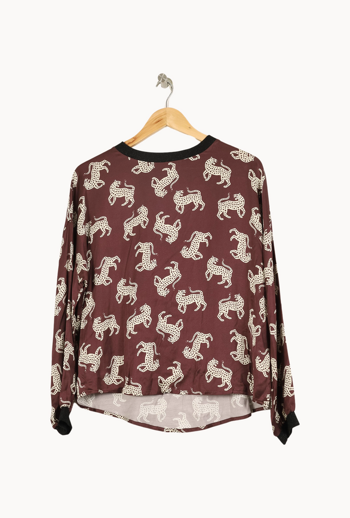 Blouse Marron et Blanche - Taille S/36 de la marque Imprevu | PARAD67941 - Vendu par Paradigme - Image 2