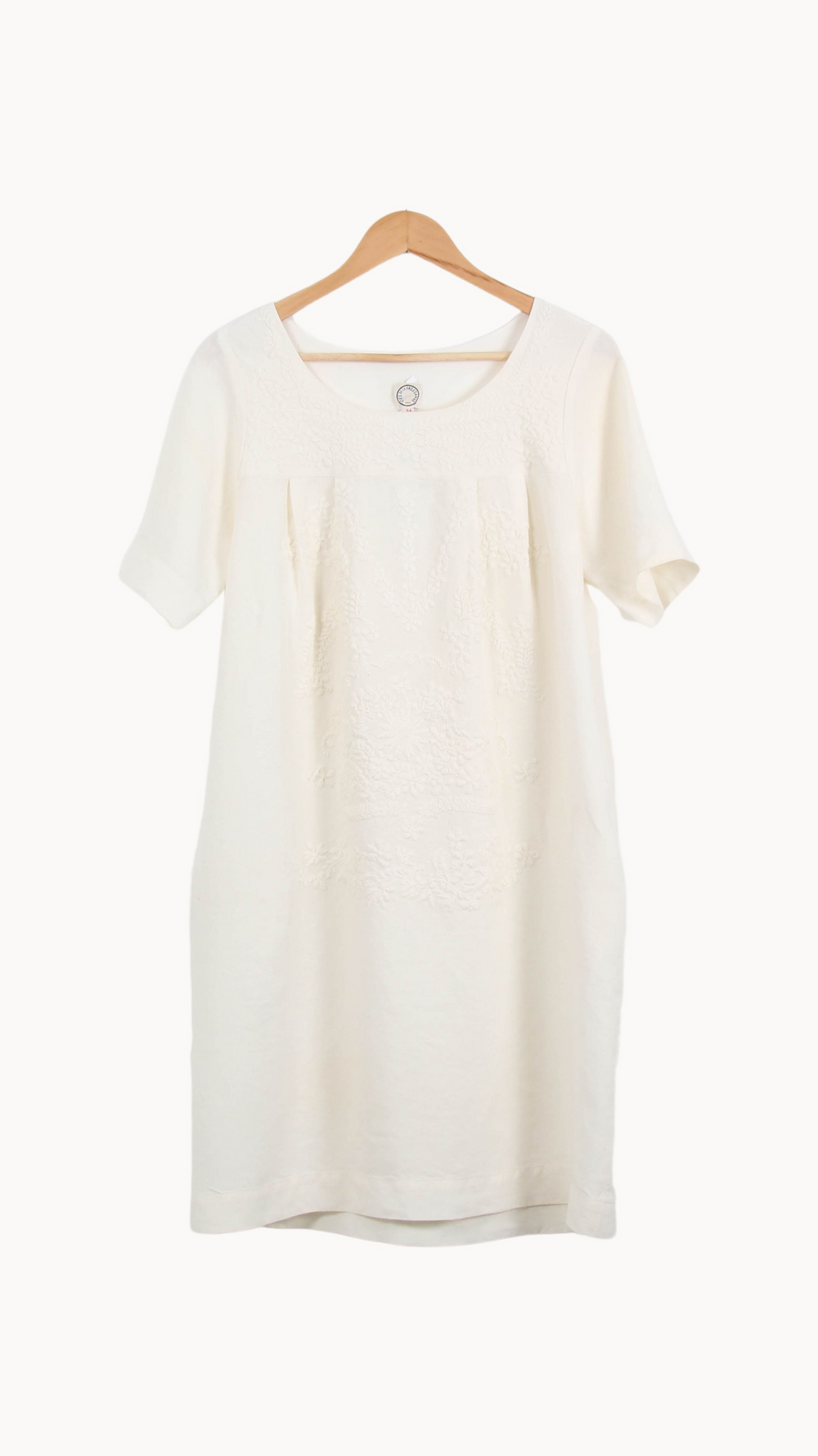 Robe Droite Beige - Taille XS/34 de la marque Ines de la Fressange Paris | PARAD37820 - Vendu par Paradigme - Image 2