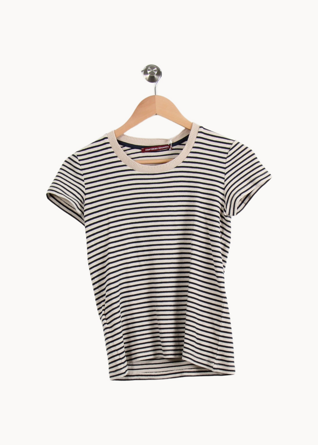 Tee-shirt Rayé Beige et Noir - Taille S/36 de la marque Comptoir des Cotonniers | PARAD66567 - Vendu par Paradigme - Image 2