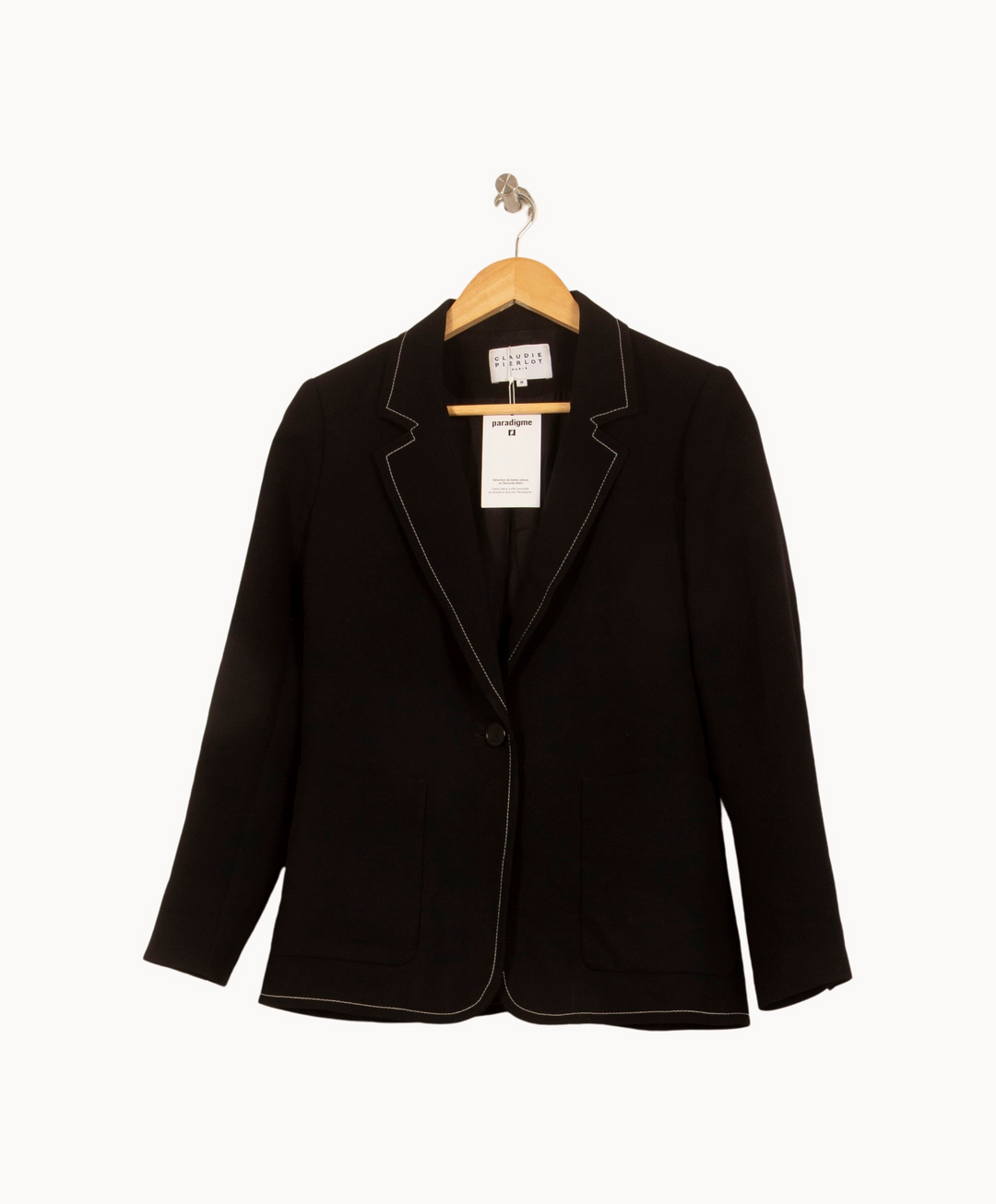 Blazer Noir - Taille S/36 de la marque Claudie Pierlot | PARAD63787 - Vendu par Paradigme - Image 2