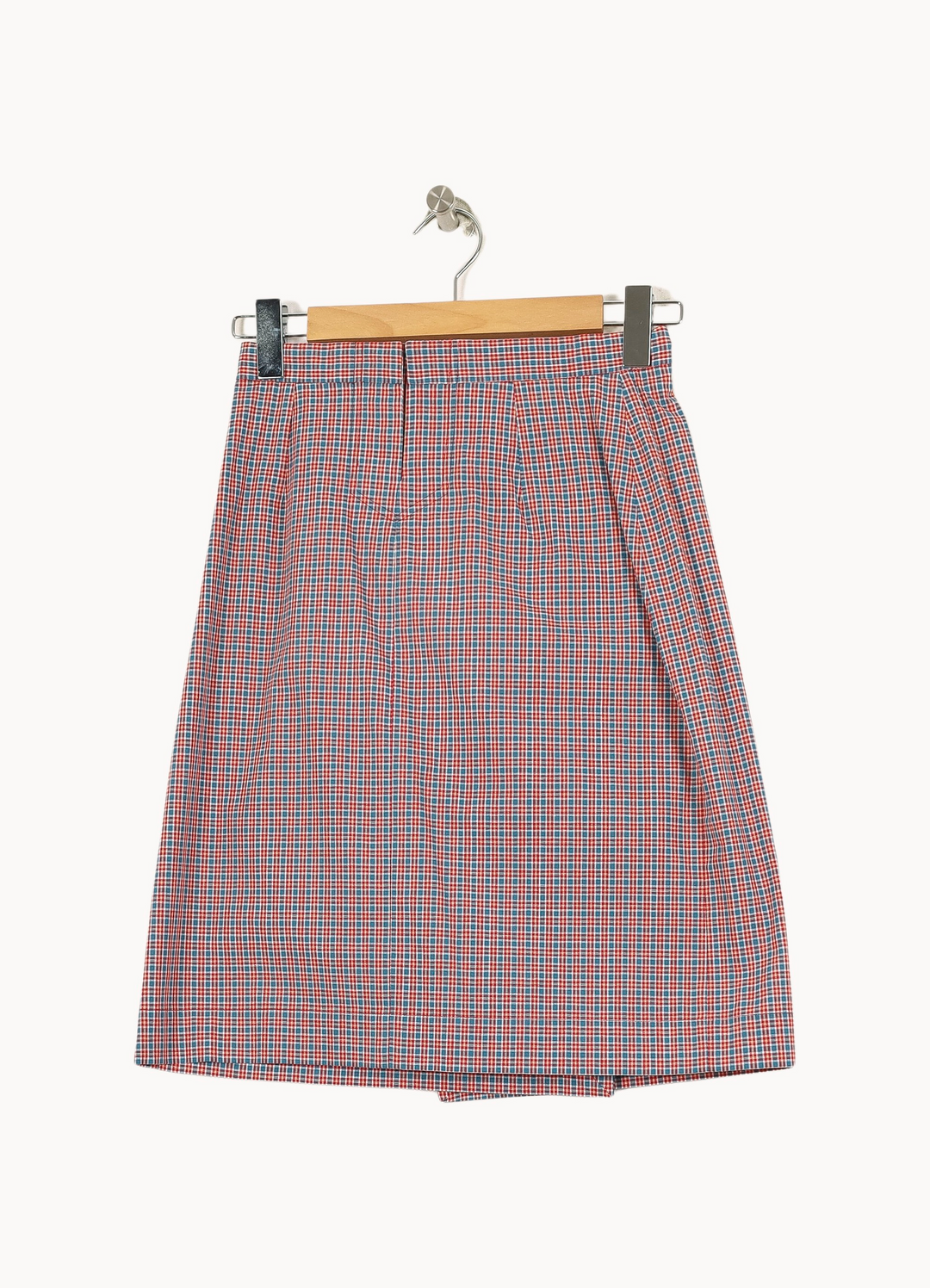 Jupe Portefeuille Rouge et Bleu - Taille S/36 de la marque Ines de la Fressange Paris | PARAD69042 - Vendu par Paradigme - Image 4