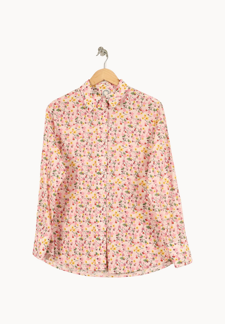 Chemise Fleurie Rose et Jaune - Taille S/36 de la marque Ines de la Fressange Paris | PARAD67898 - Vendu par Paradigme - Image 2