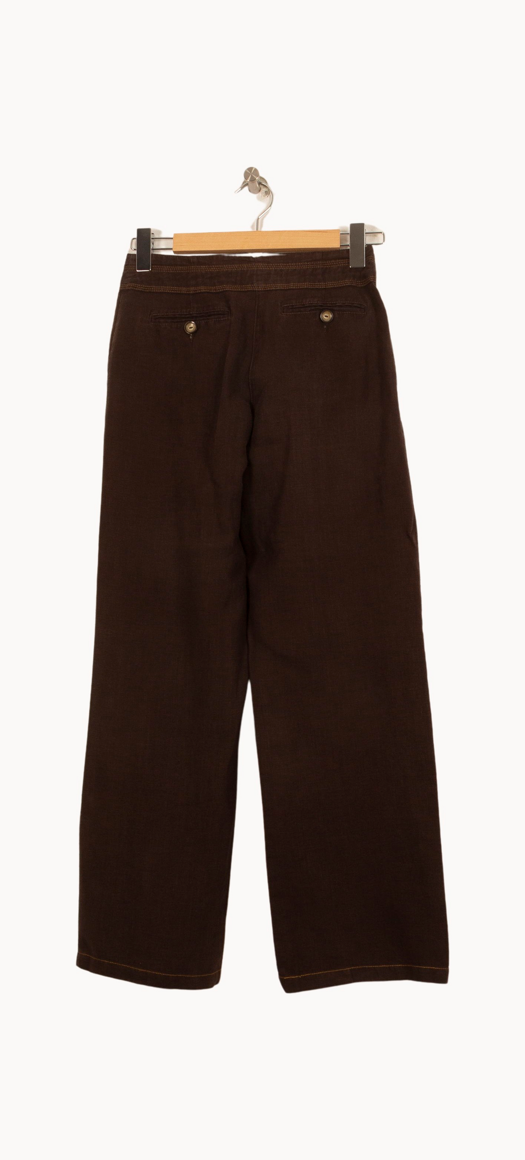 Pantalon Large Marron - Taille S/36 de la marque Caroll | PARAD39885 - Vendu par Paradigme - Image 4