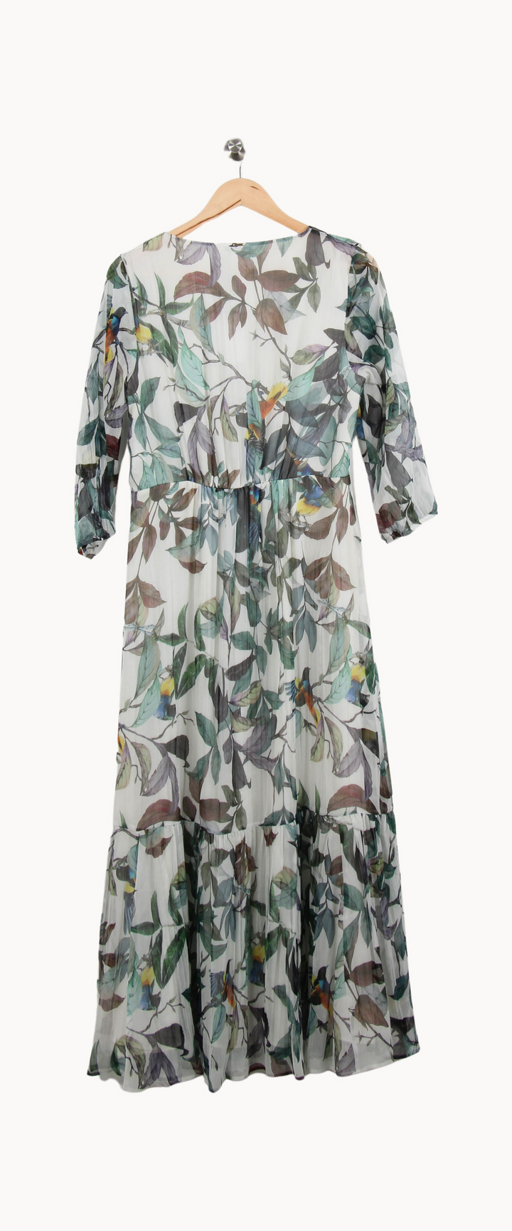 Robe Longue Verte et Blanche - Taille L/40 de la marque IKKS | PARAD52142 - Vendu par Paradigme - Image 4
