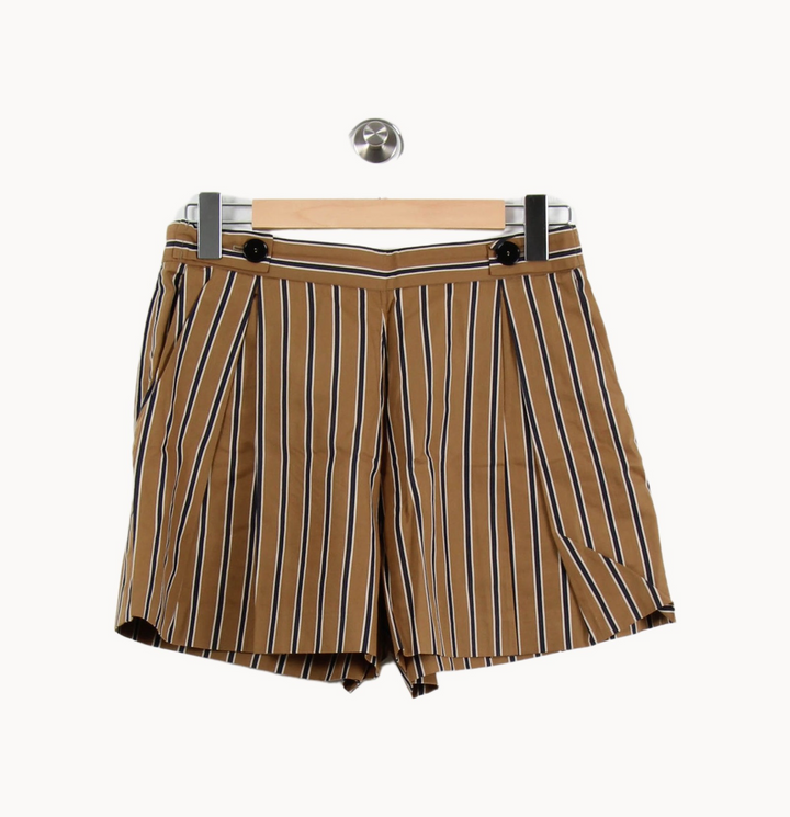 Short Rayé Marron et Noir - Taille L/40 de la marque Sandro | PARAD52104 - Vendu par Paradigme - Image 2