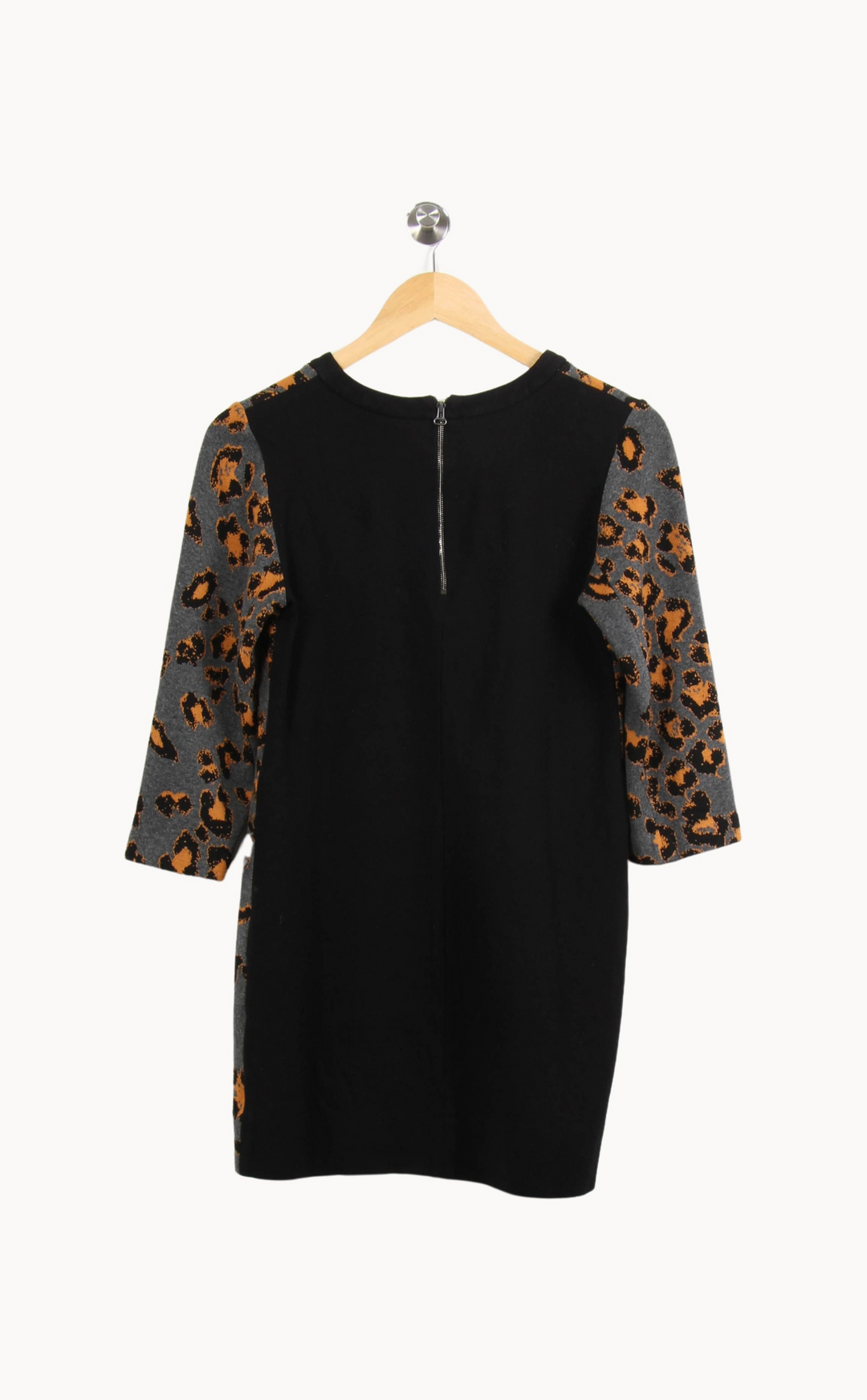 Robe Midi Grise et Orange - Taille S/36 de la marque Sandro | PARAD64338 - Vendu par Paradigme - Image 4