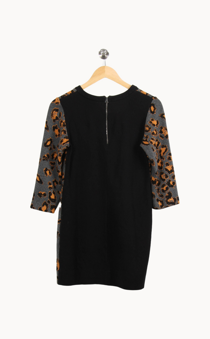 Robe Midi Grise et Orange - Taille S/36 de la marque Sandro | PARAD64338 - Vendu par Paradigme - Image 4