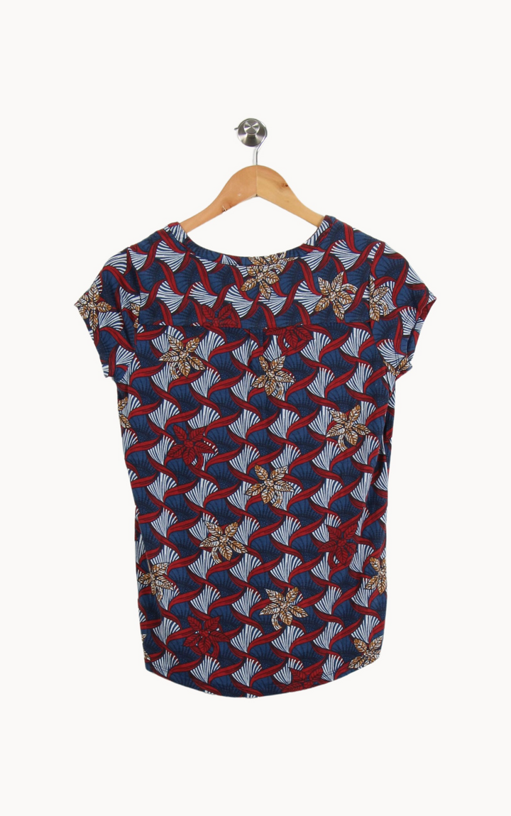 Blouse Bleu et Rouge - Taille S/36 de la marque Caroll | PARAD66838 - Vendu par Paradigme - Image 4