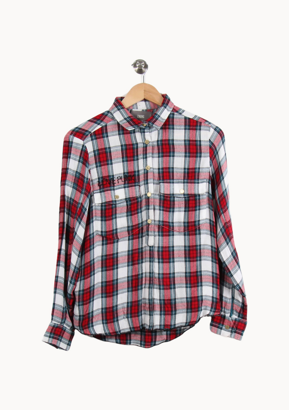 Chemise Carreaux Rouge et Blanc - Taille S/36 de la marque Zadig&Voltaire | PARAD65242 - Vendu par Paradigme - Image 2