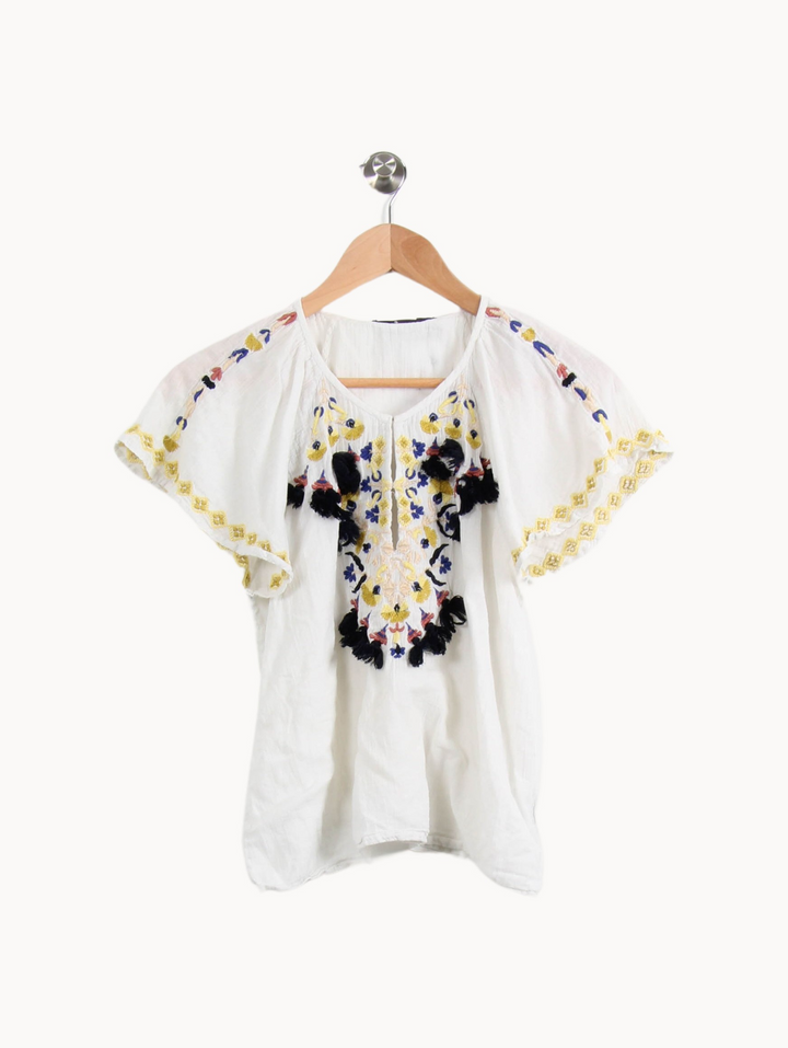 Blouse Blanche et Jaune - Taille M/38 de la marque Antik Batik | PARAD38293 - Vendu par Paradigme - Image 2