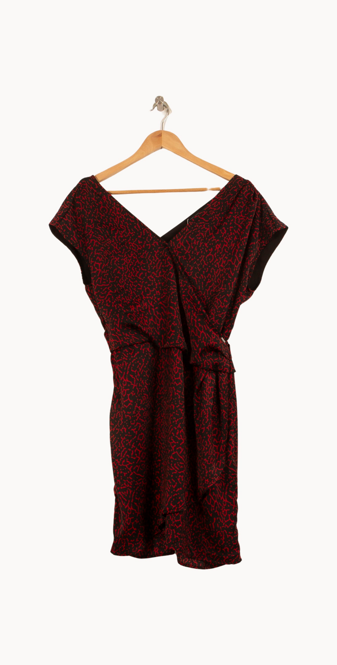 Robe Portefeuille Noire et Bordeaux - Taille XS/34 de la marque IKKS | PARAD64232 - Vendu par Paradigme - Image 2