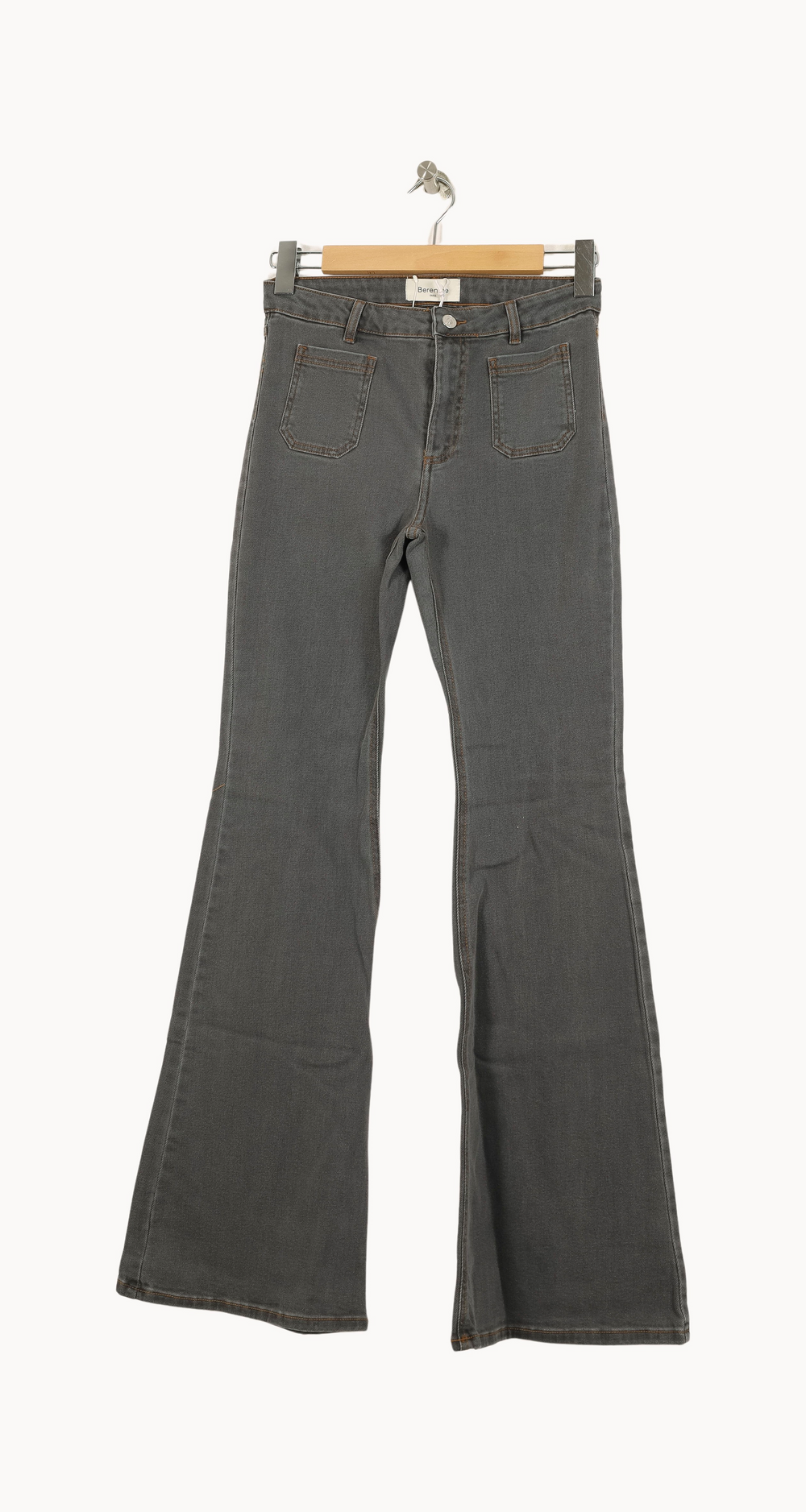 Jean Évasé Gris - Taille S/36 de la marque Bérénice | PARAD67586 - Vendu par Paradigme - Image 2