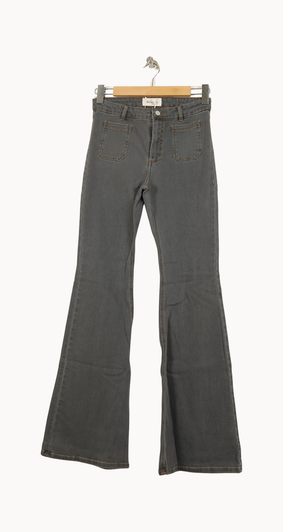 Jean Évasé Gris - Taille S/36 de la marque Bérénice | PARAD67586 - Vendu par Paradigme - Image 2