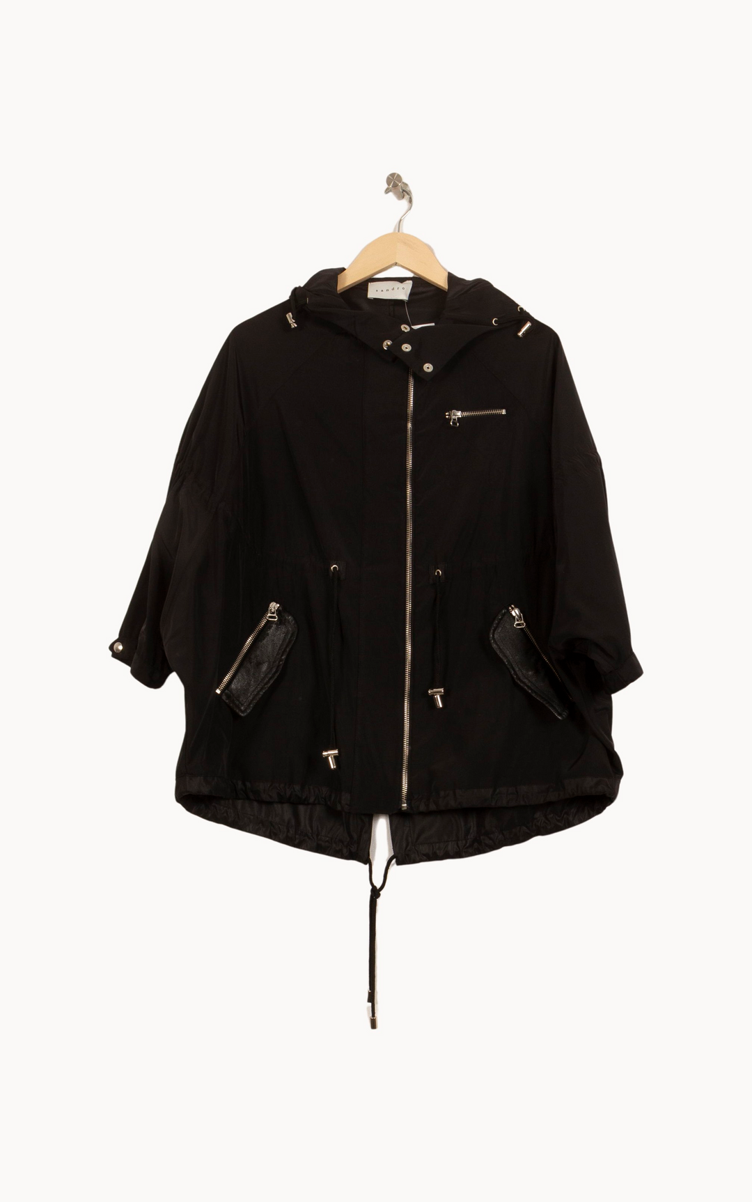 Parka Noire - Taille S/36 de la marque Sandro | PARAD50695 - Vendu par Paradigme - Image 2