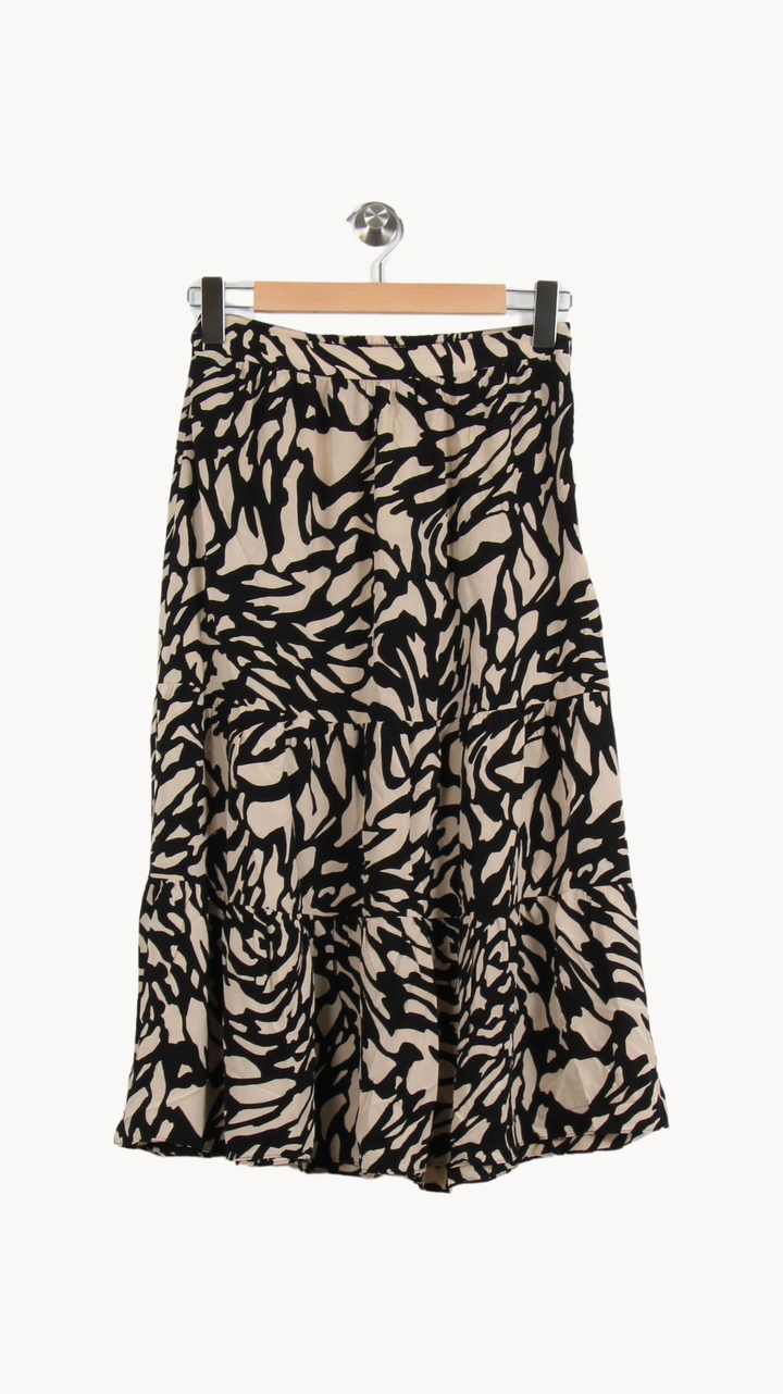 Jupe Midi Noire et Beige - Taille S/36 de la marque ba&sh | PARAD62618 - Vendu par Paradigme - Image 4