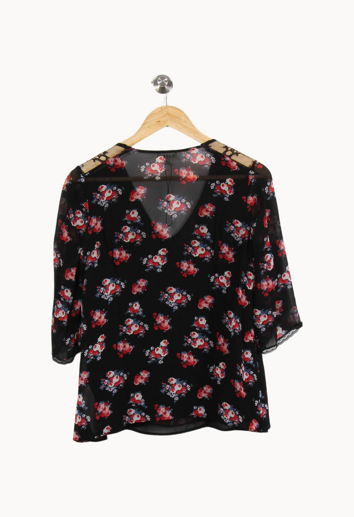 Blouse Noire et Rouge - Taille S/36 de la marque Claudie Pierlot | PARAD52149 - Vendu par Paradigme - Image 4