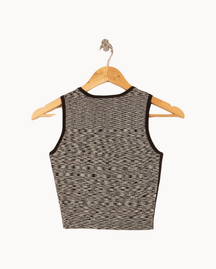 Crop Top Gris et Noir - Taille S/36 de la marque Sandro | PARAD39878 - Vendu par Paradigme - Image 4