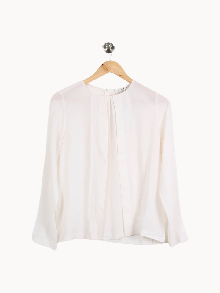 Blouse Beige - Taille S/36 de la marque Sandro | PARAD66881 - Vendu par Paradigme - Image 2