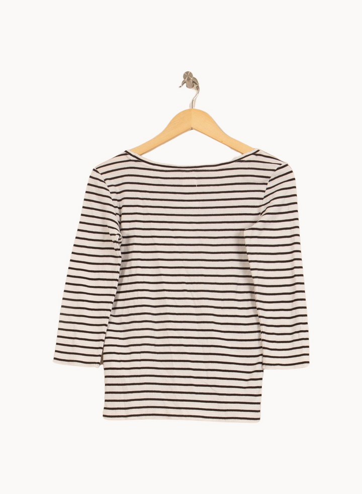 Marinière Blanche et Noire - Taille S/36 de la marque Des petits hauts | PARAD62631 - Vendu par Paradigme - Image 4