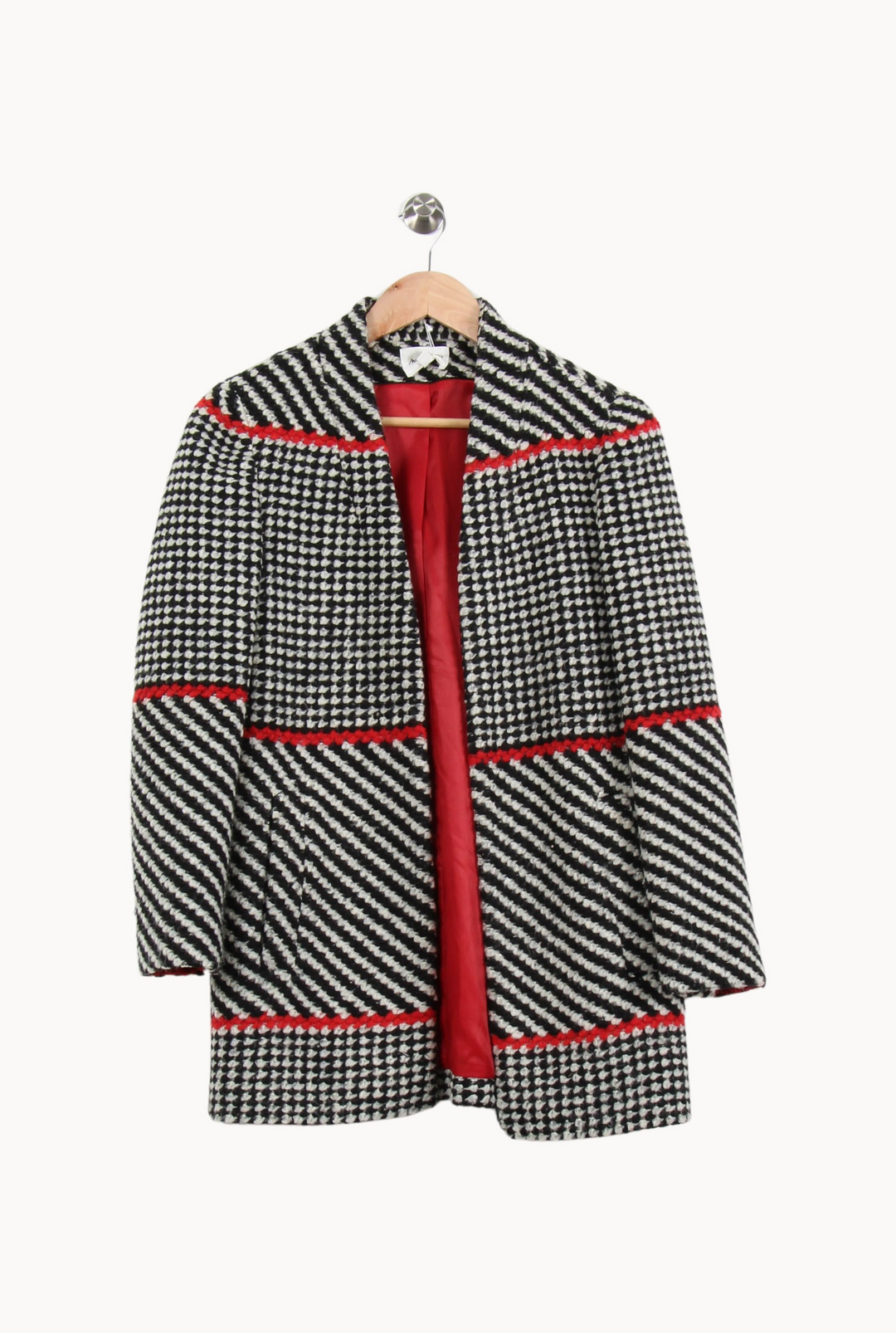 Manteau Noir Blanc et Rouge - Taille S/36 de la marque Maison 123 | PARAD65281 - Vendu par Paradigme - Image 2