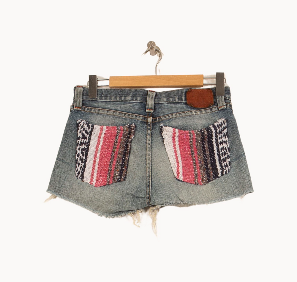 Short Jean Bleu et Rose - Taille XXS/32 de la marque Levi's | PARAD64997 - Vendu par Paradigme - Image 4
