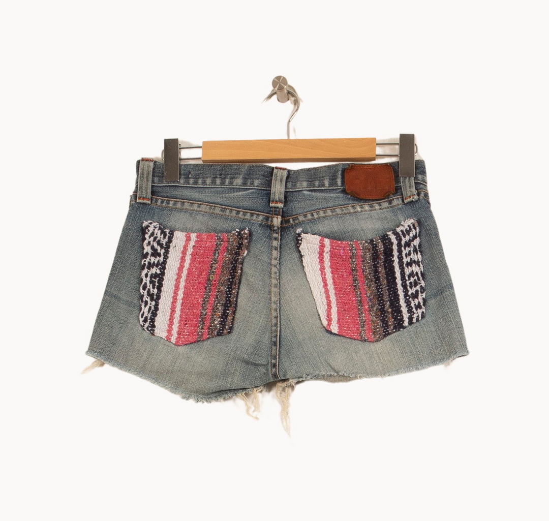 Short Jean Bleu et Rose - Taille XXS/32 de la marque Levi's | PARAD64997 - Vendu par Paradigme - Image 4