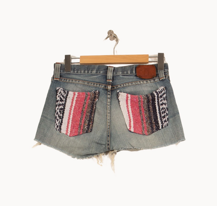 Short Jean Bleu et Rose - Taille XXS/32 de la marque Levi's | PARAD64997 - Vendu par Paradigme - Image 4