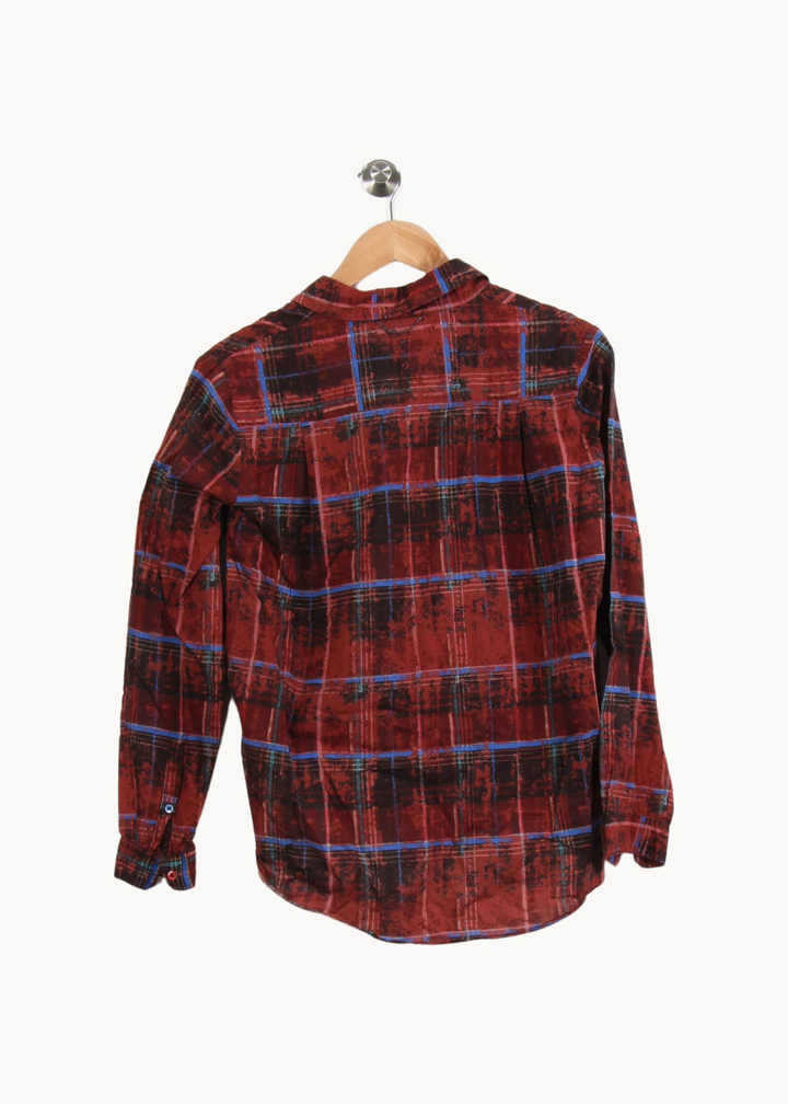 Chemise À Carreaux Bordeaux et Bleu - Taille M/38 de la marque The Kooples - Sport | PARAD50073 - Vendu par Paradigme - Image 4