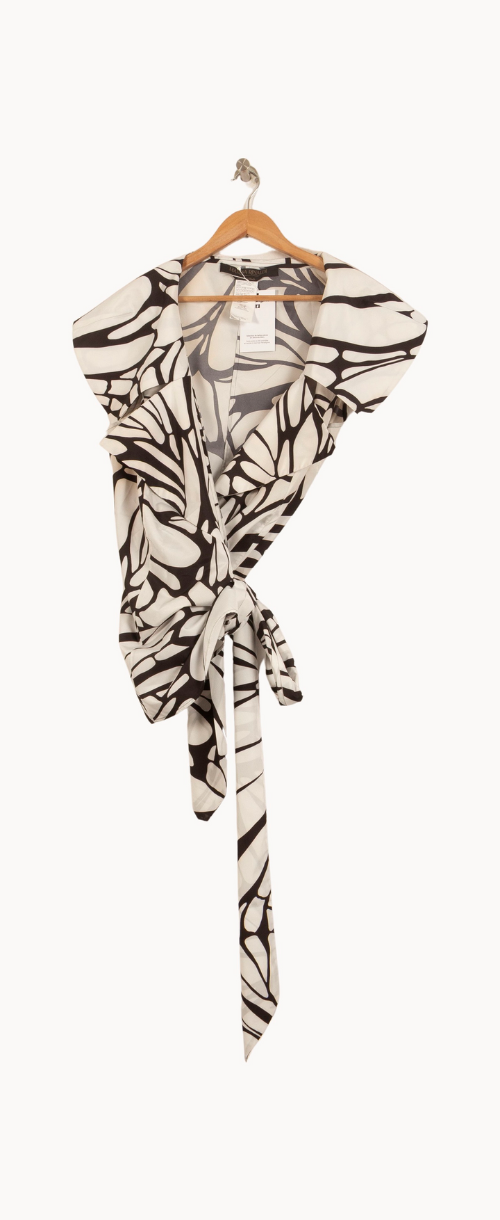 Blouse Porte-feuille Blanche et Noire - Taille XL/42 de la marque Marina Rinaldi | PARAD64984 - Vendu par Paradigme - Image 2