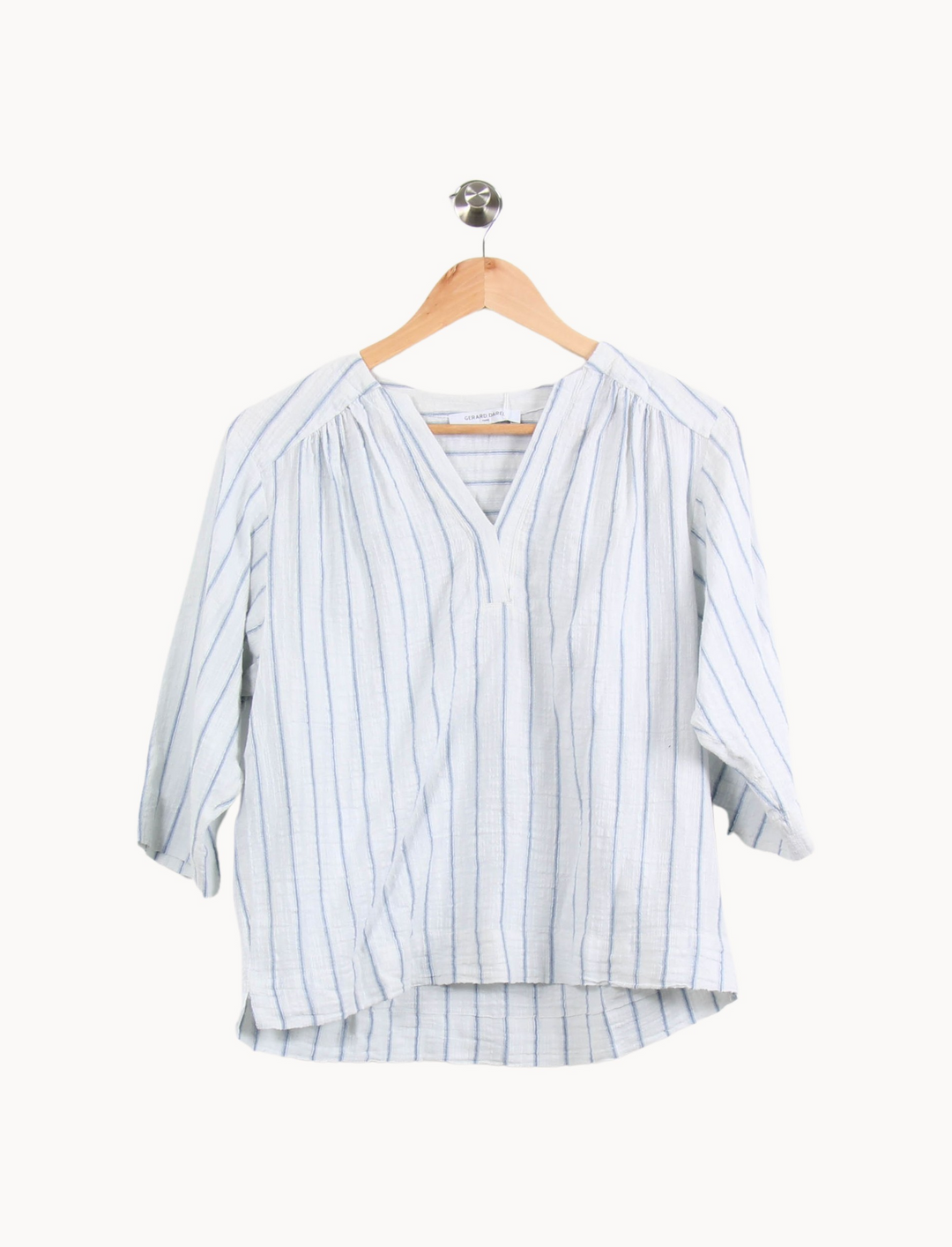 Blouse Blanche et Bleue - Taille M/38 de la marque Gerard Darel | PARAD64196 - Vendu par Paradigme - Image 2