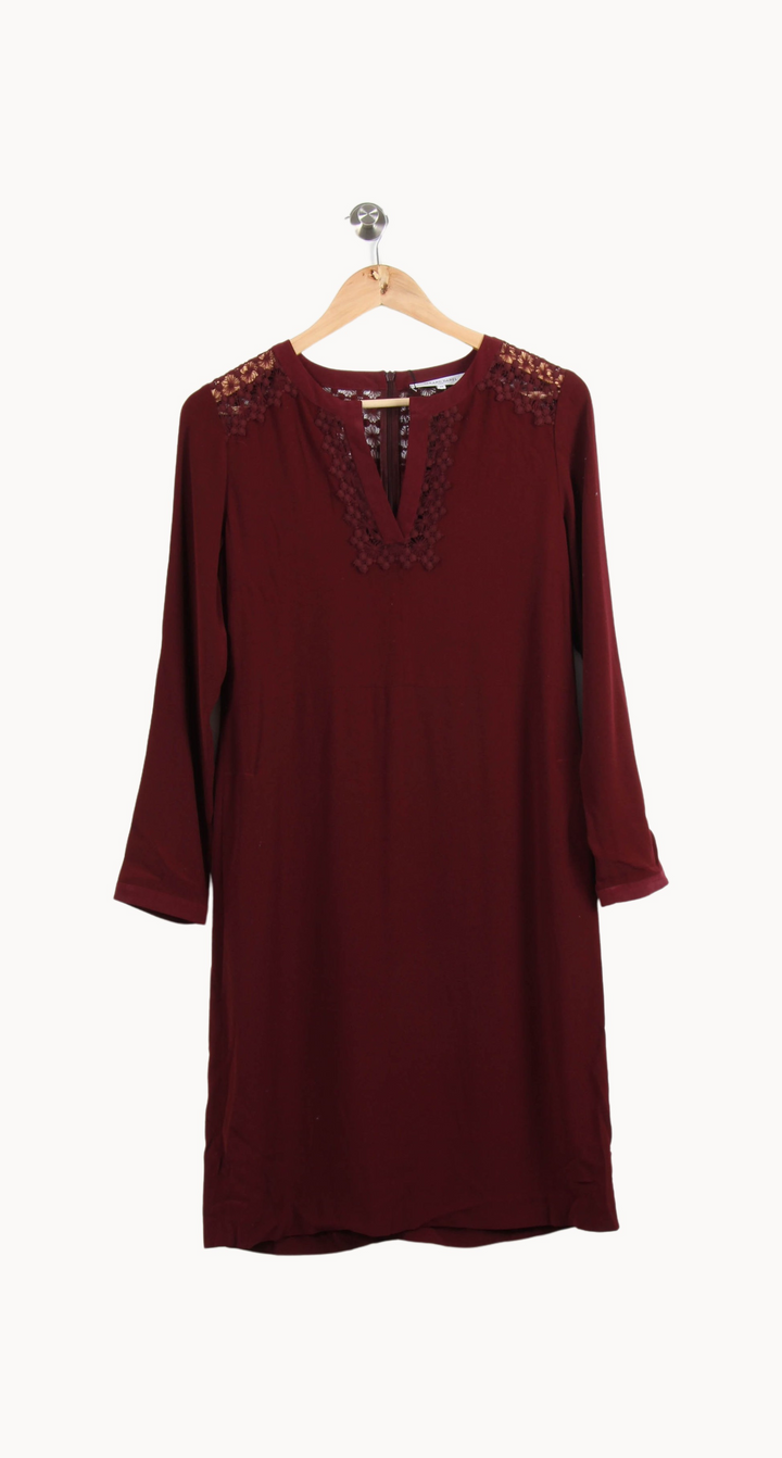 Robe Mi-Longue Bordeaux - Taille S/36 de la marque Gerard Darel | PARAD39576 - Vendu par Paradigme - Image 2