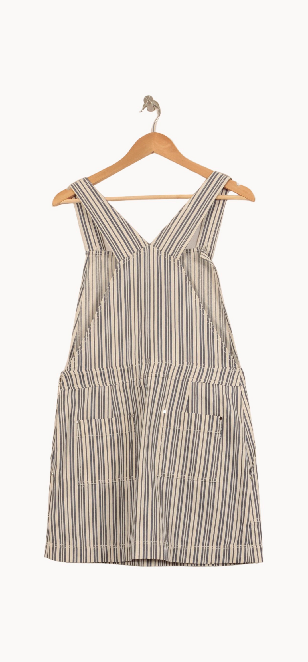 Robe Salopette Bleue et Blanche - Taille M/38 de la marque Claudie Pierlot | PARAD63936 - Vendu par Paradigme - Image 4