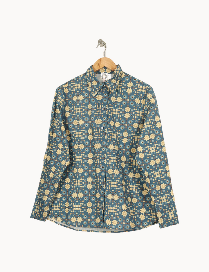 Chemise Bleu et Jaune - Taille L/40 de la marque Ines de la Fressange Paris | PARAD67907 - Vendu par Paradigme - Image 2