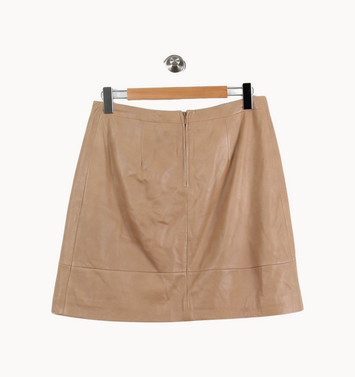 Jupe beige en cuir - Taille L/40 de la marque Caroll | PARAD42539 - Vendu par Paradigme - Image 4