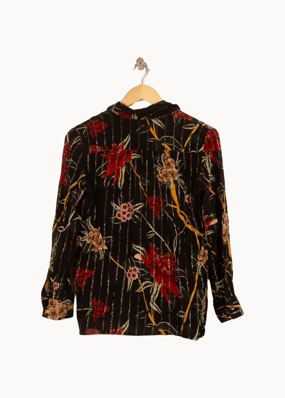 Chemise Noire et Rouge - Taille XS/34 de la marque ba&sh | PARAD64116 - Vendu par Paradigme - Image 4