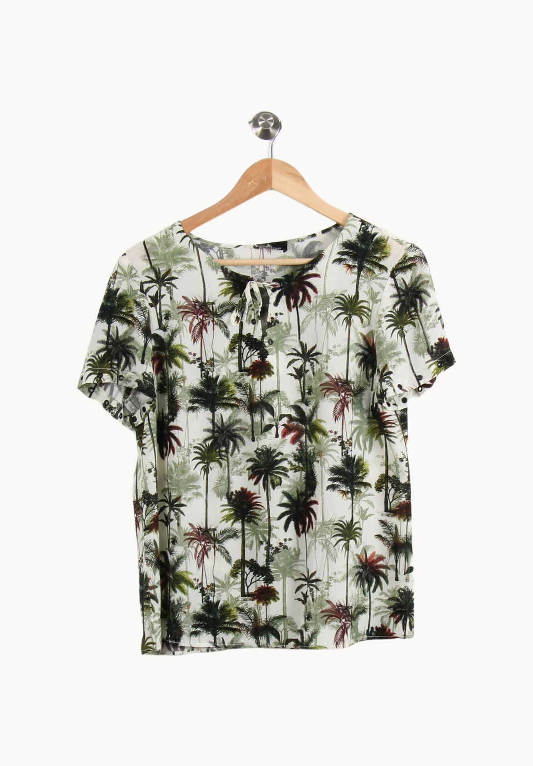 Blouse Verte et Blanche - Taille L/40 de la marque One Step | PARAD66489 - Vendu par Paradigme - Image 2