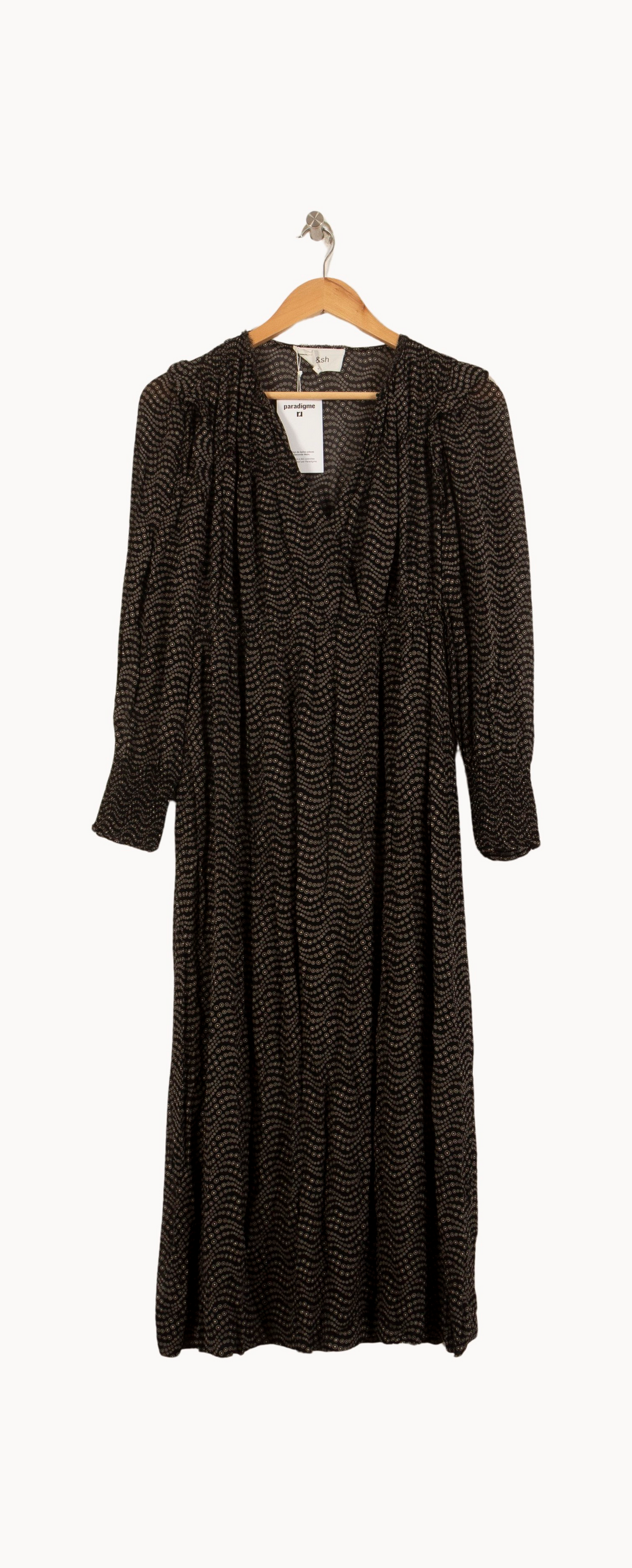 Robe Longue Noire - Taille M/38 de la marque ba&sh | PARAD64212 - Vendu par Paradigme - Image 2