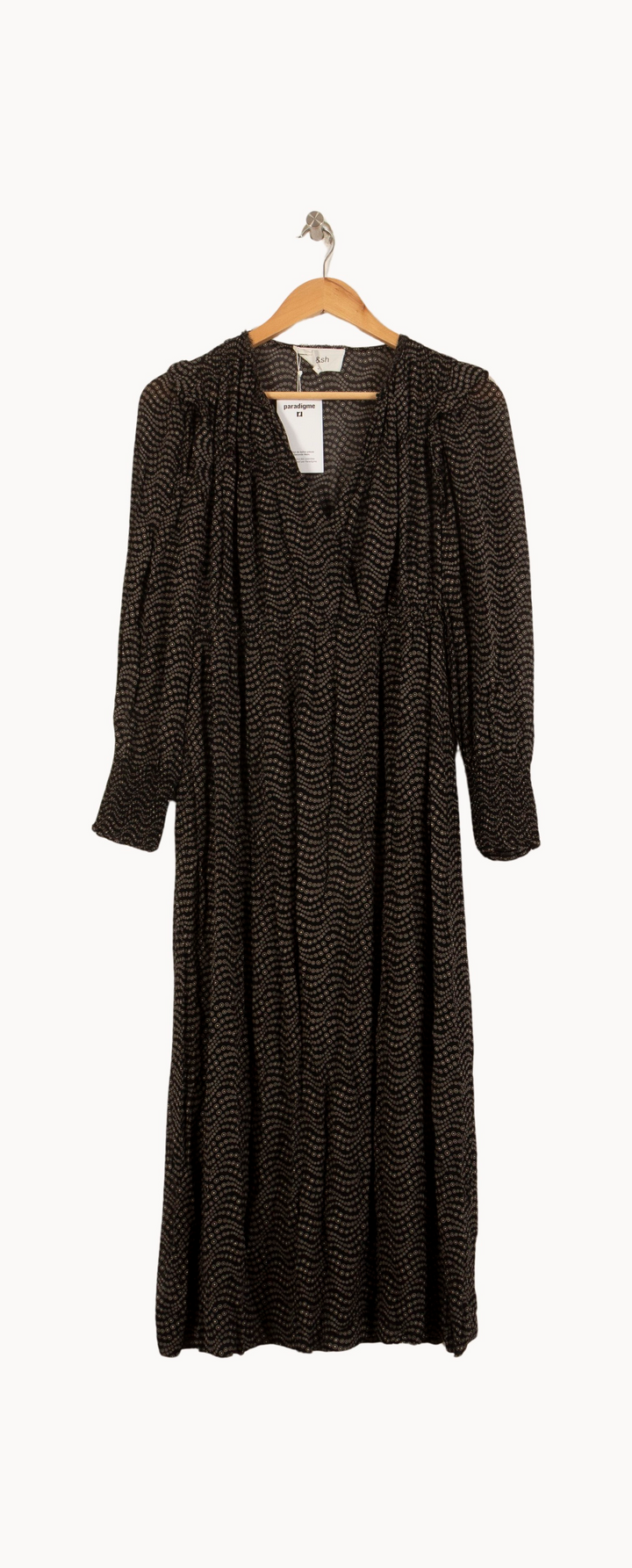 Robe Longue Noire - Taille M/38 de la marque ba&sh | PARAD64212 - Vendu par Paradigme - Image 2