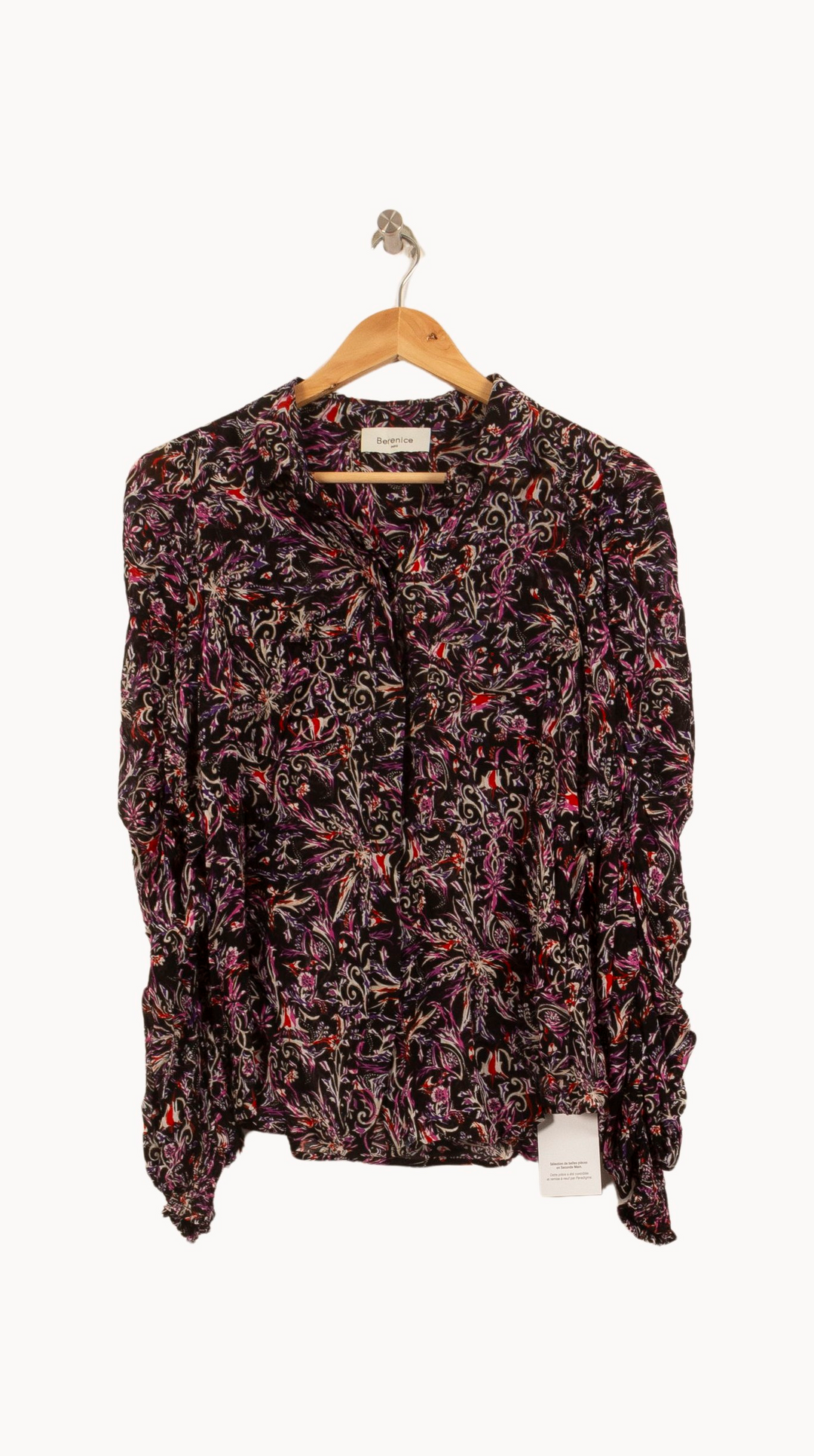 Chemise Violette et Noire - Taille S/36 de la marque Bérénice | PARAD65097 - Vendu par Paradigme - Image 2
