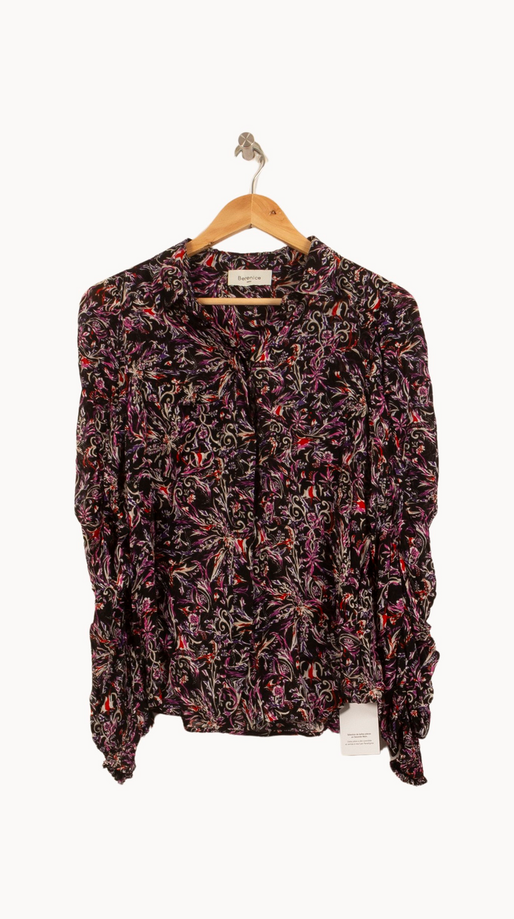 Chemise Violette et Noire - Taille S/36 de la marque Bérénice | PARAD65097 - Vendu par Paradigme - Image 2