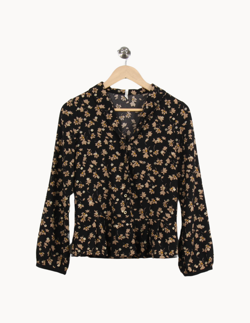 Blouse Noire et Marron - Taille XS/34 de la marque I.Code | PARAD67886 - Vendu par Paradigme - Image 2
