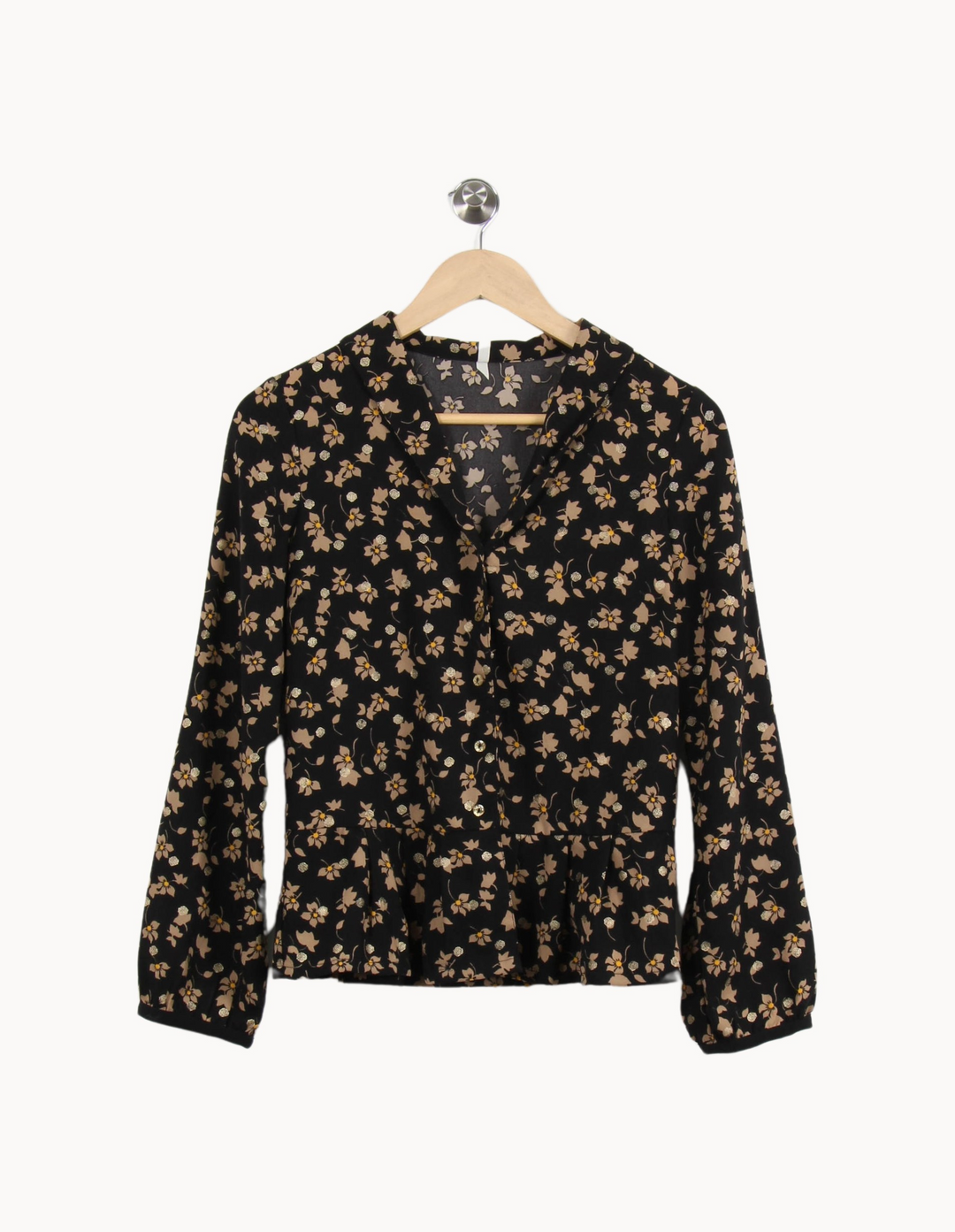 Blouse Noire et Marron - Taille XS/34 de la marque I.Code | PARAD67886 - Vendu par Paradigme - Image 2