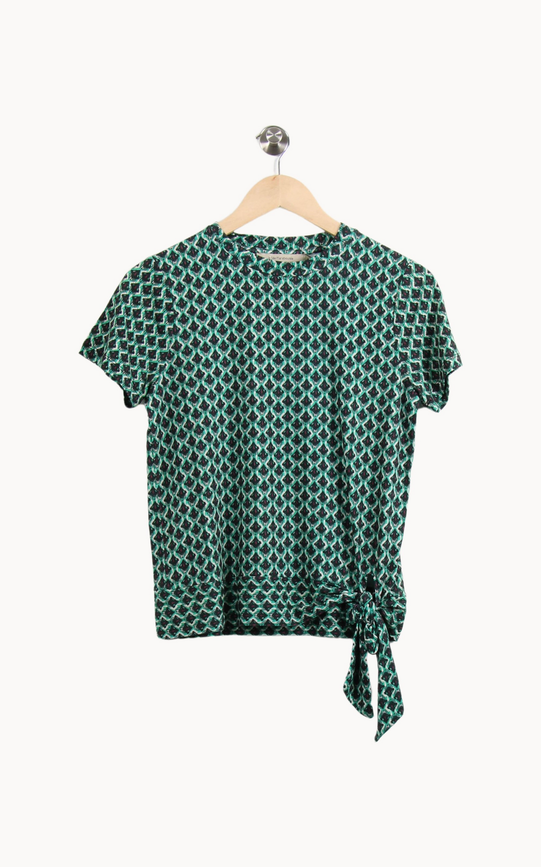 Blouse Verte et Noire - Taille XS/34 de la marque La Fée Maraboutée | PARAD64312 - Vendu par Paradigme - Image 2